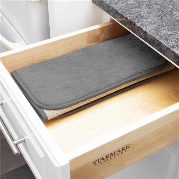 Dish Drying Mat, 16 by 28-Inch, Pewter - Picture 5 of 7